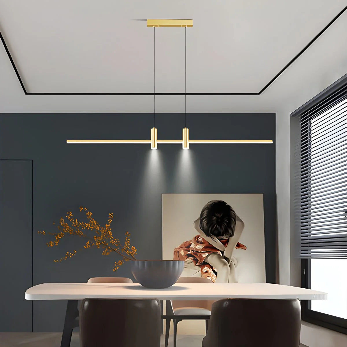 Feyran Modern Minimalist Linear LED Pendant Light