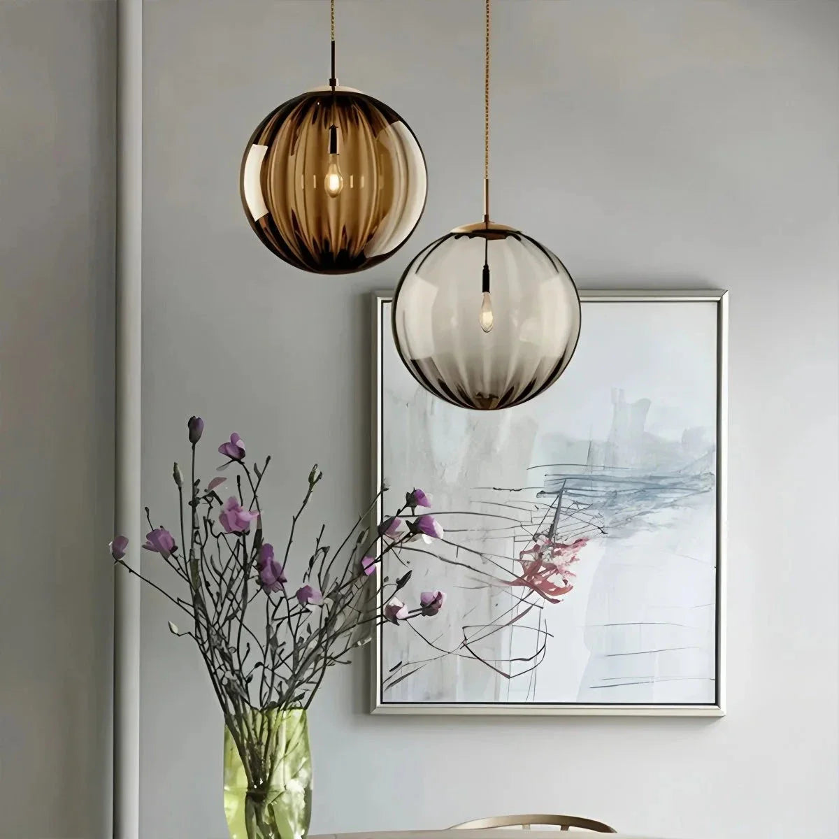 Feyran Modern Nordic Water Pattern Glass Ball Pendant Light