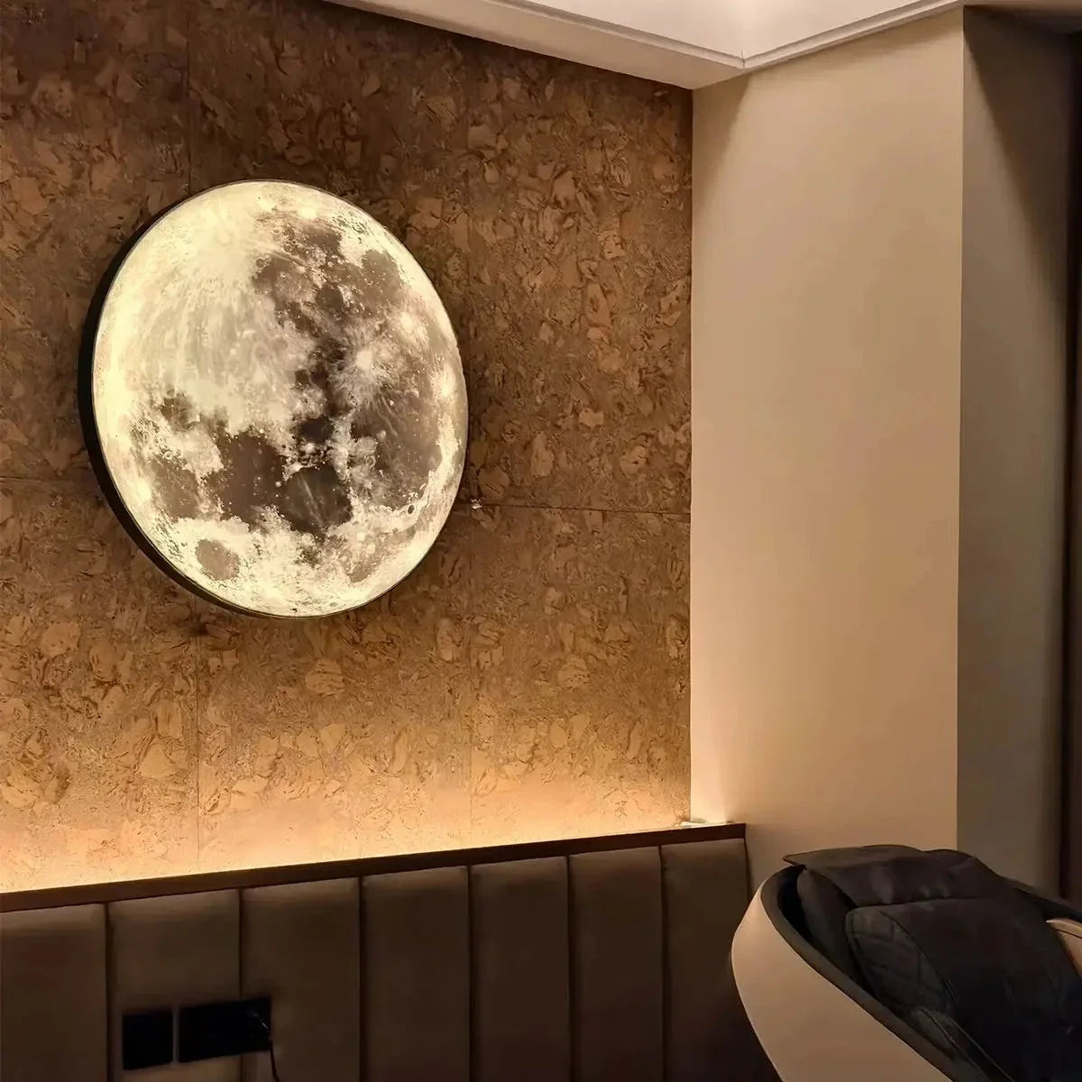 Feyran Moon/Earth Art Mural Wall Lamp