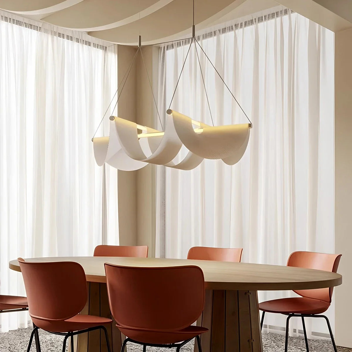 Feyran Moooi Drape Fabric Dining Room Pendant Light