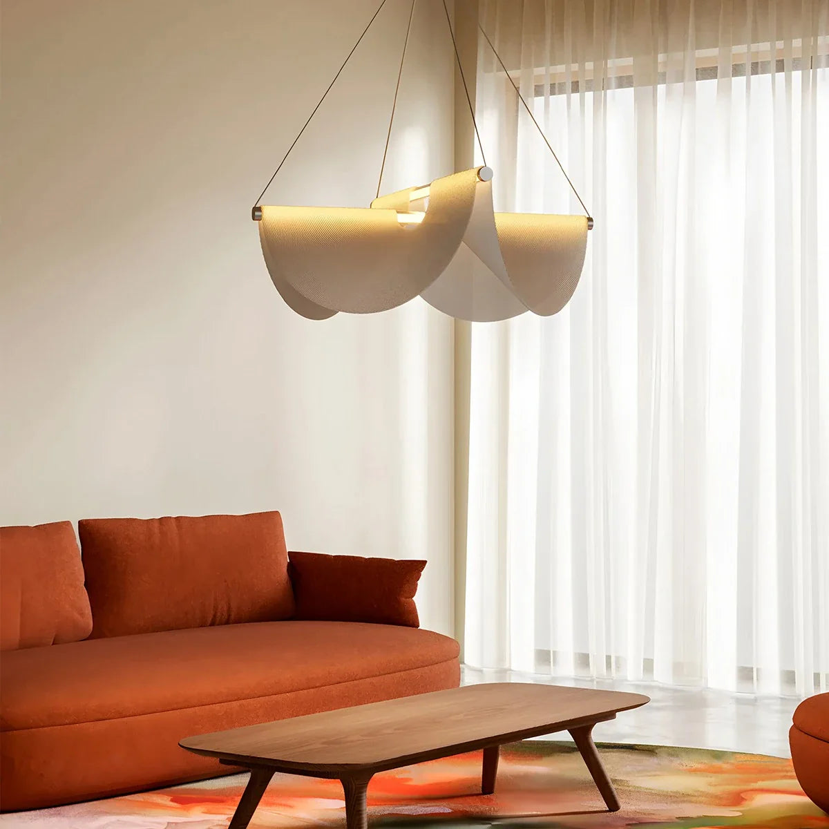 Feyran Moooi Drape Fabric Dining Room Pendant Light