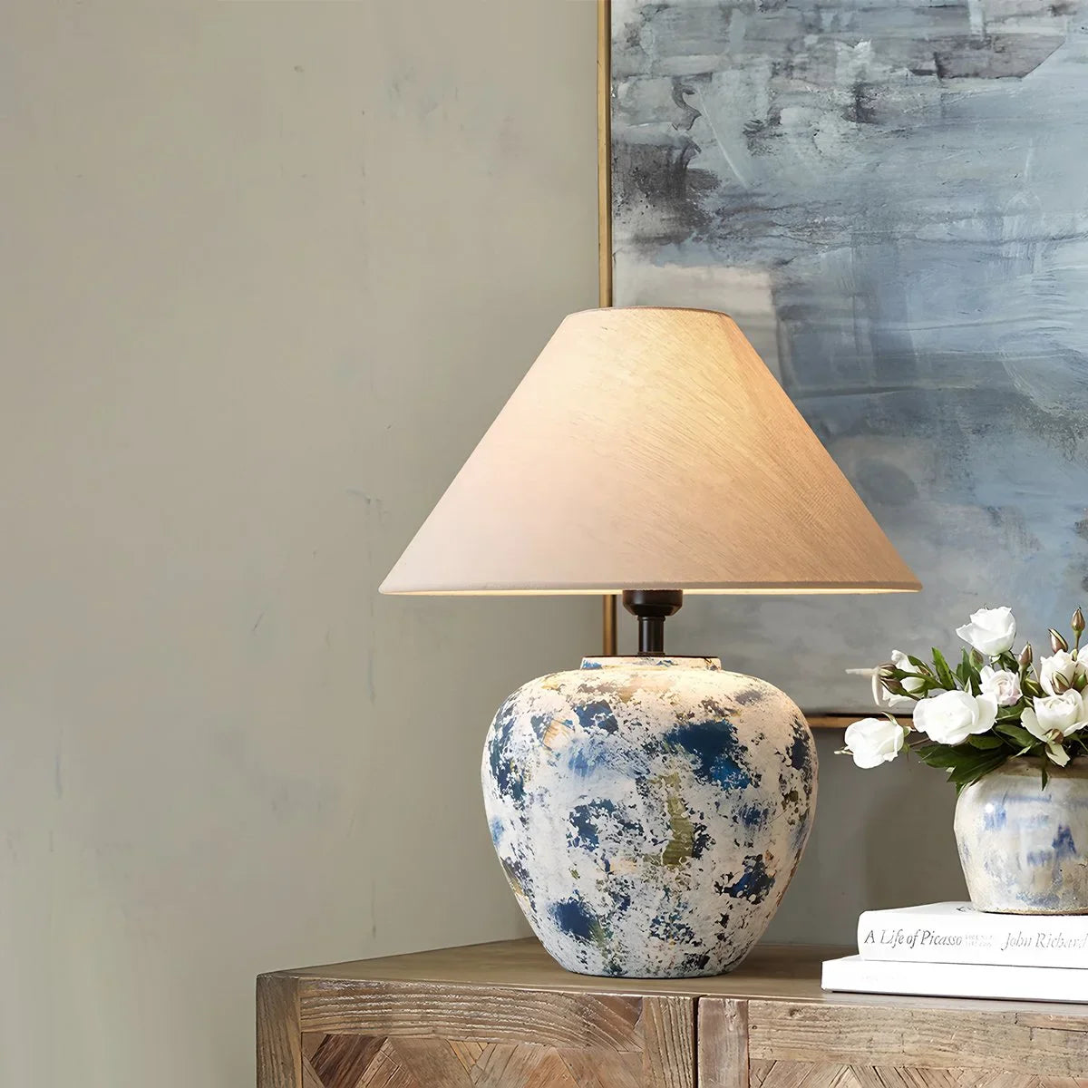 Feyran Neoclassical Ceramic Table Lamp