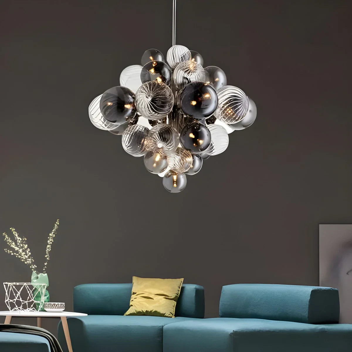 Feyran Nordic Glass Bubble Chandelier