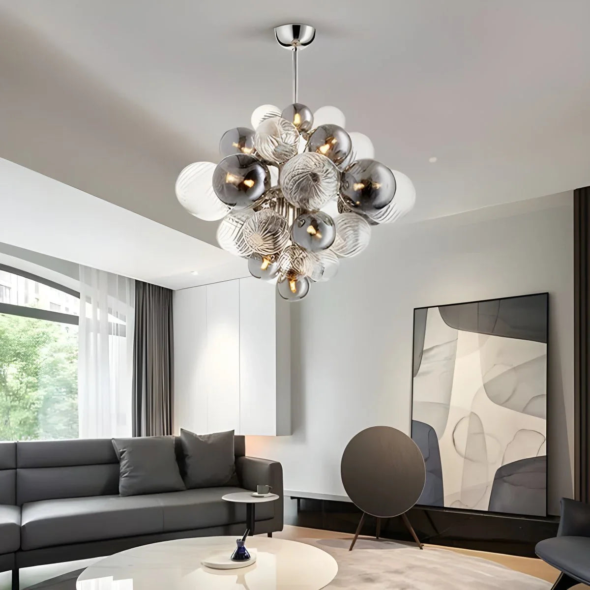 Feyran Nordic Glass Bubble Chandelier
