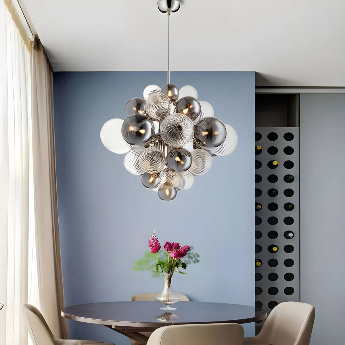 Feyran Nordic Glass Bubble Chandelier