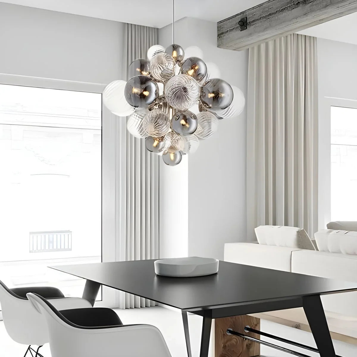 Feyran Nordic Glass Bubble Chandelier