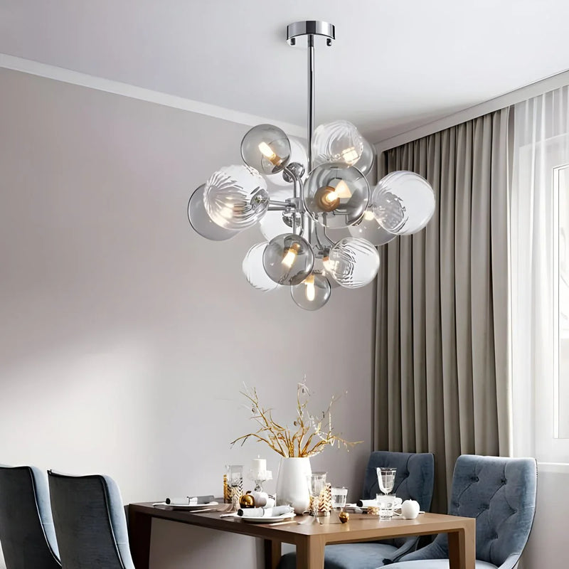 Feyran Nordic Glass Bubble Chandelier
