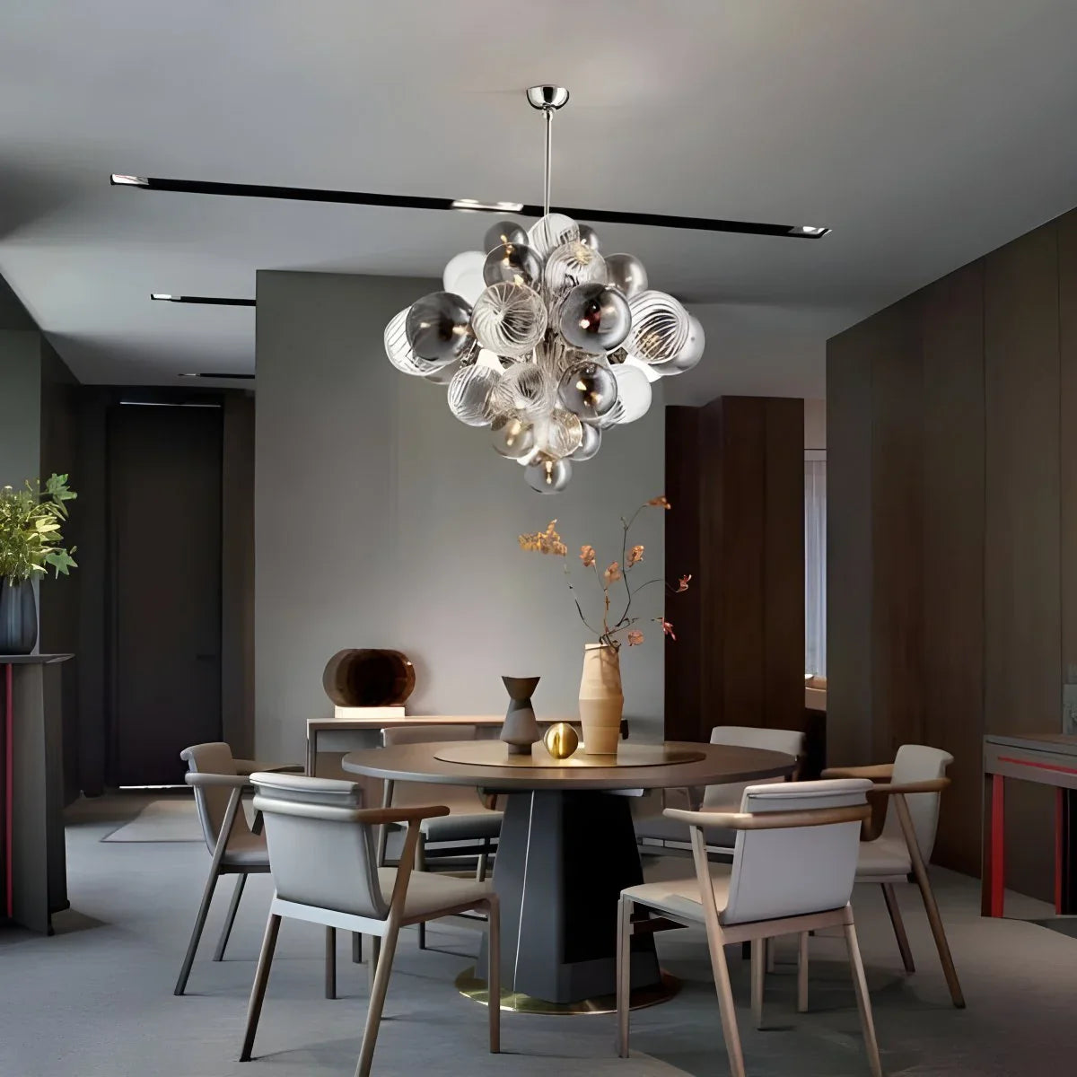Feyran Nordic Glass Bubble Chandelier