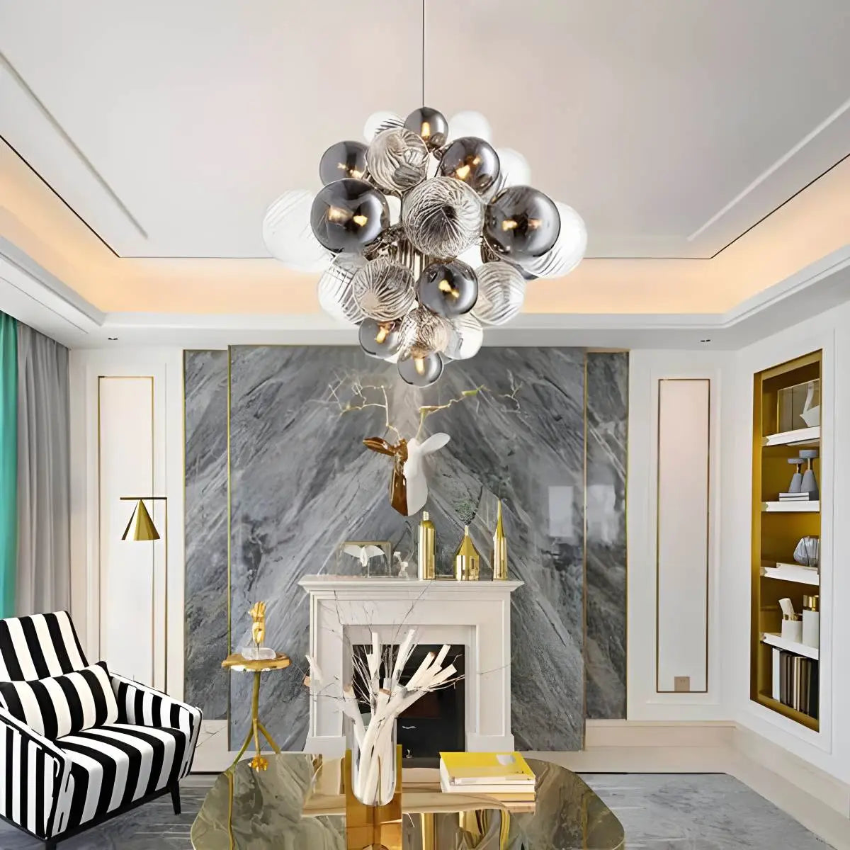 Feyran Nordic Glass Bubble Chandelier