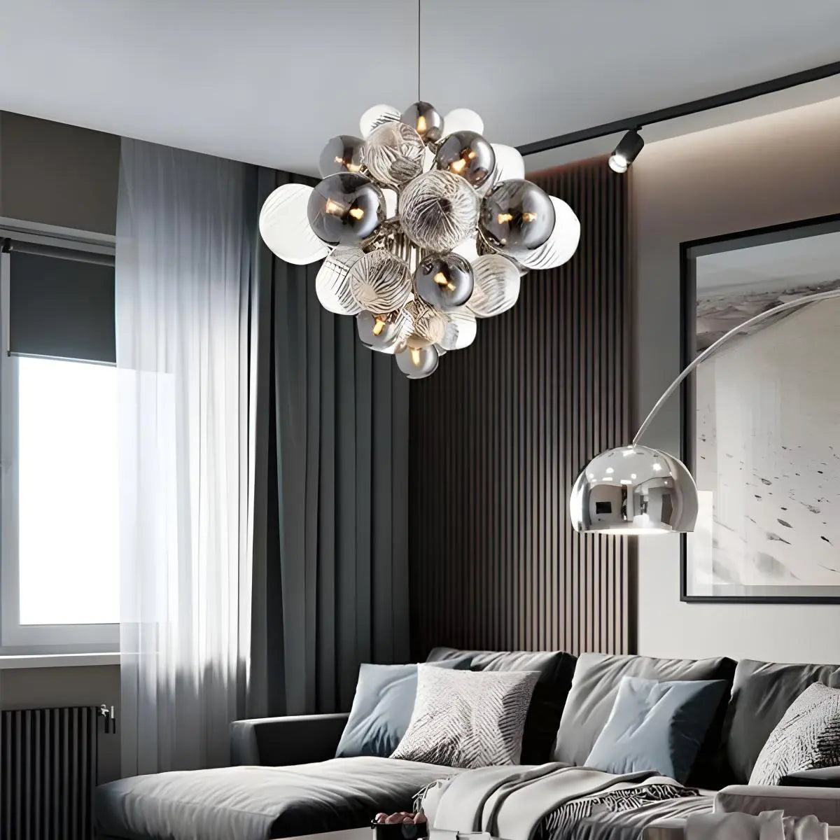 Feyran Nordic Glass Bubble Chandelier