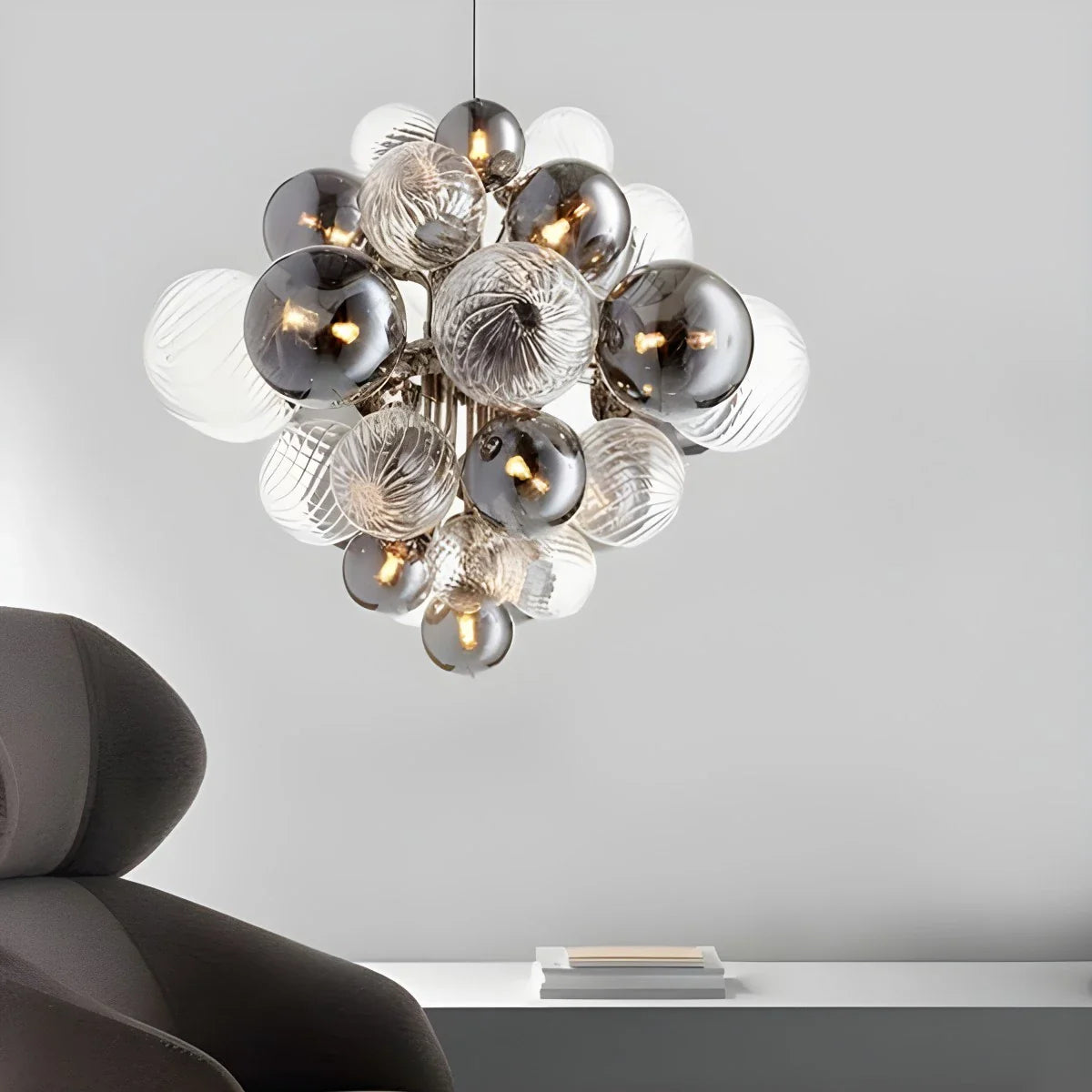 Feyran Nordic Glass Bubble Chandelier