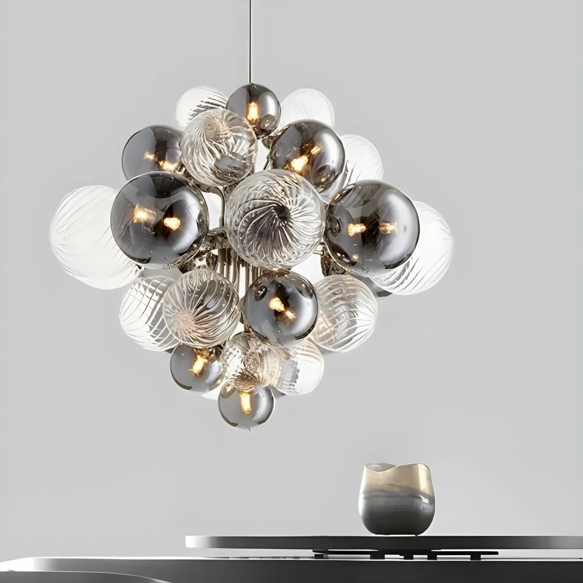 Feyran Nordic Glass Bubble Chandelier
