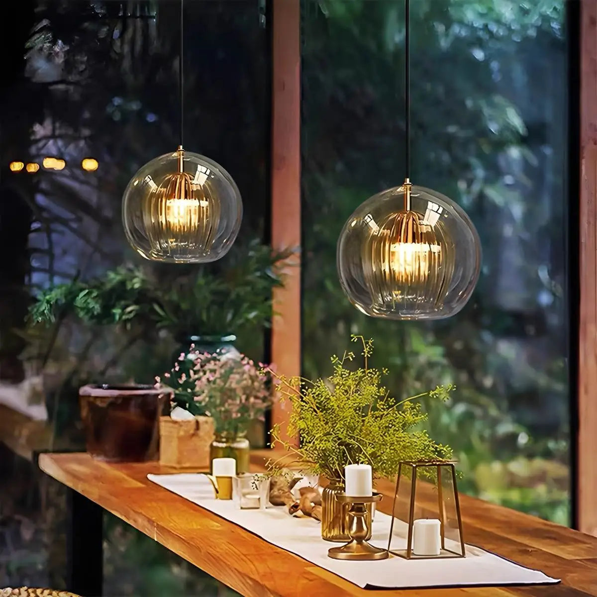 Feyran Nordic Glass Globe Pendant Light for Modern Interiors