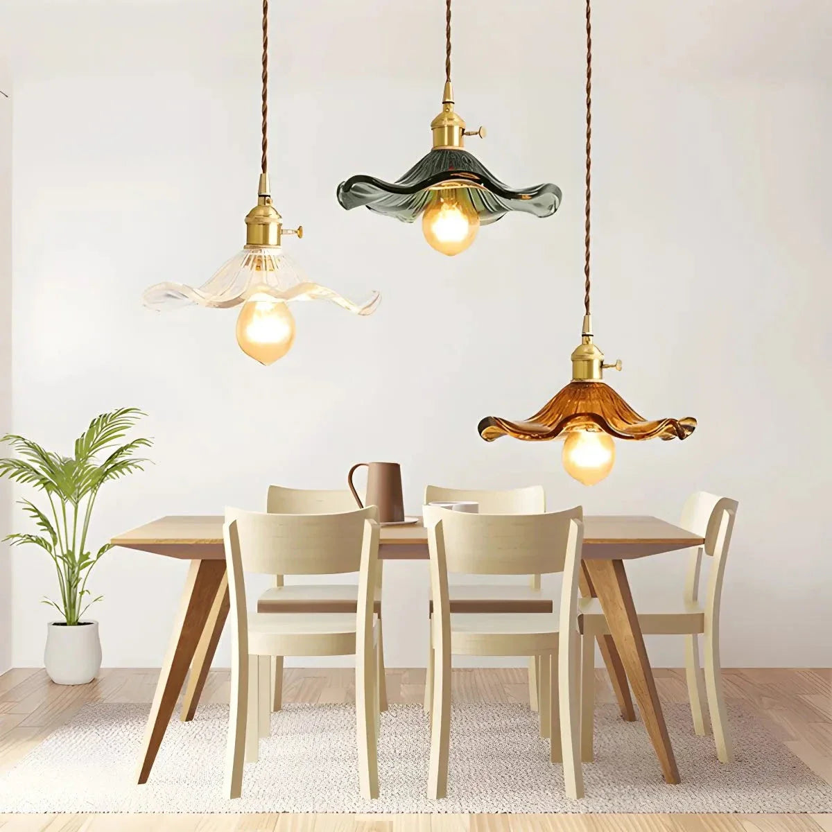 Feyran Nordic Japanese Glass Chandelier for Living Room
