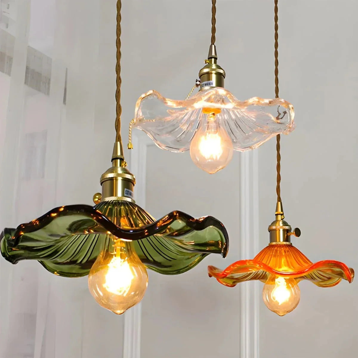 Feyran Nordic Japanese Glass Chandelier for Living Room