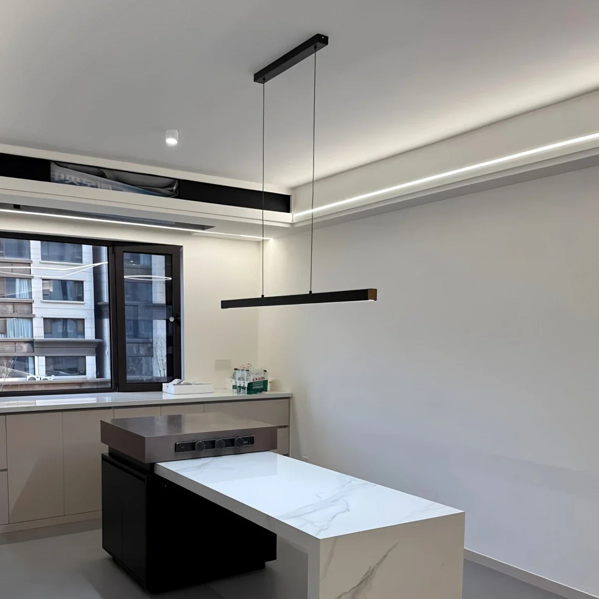 Feyran Nordic LED Linear Pendant Light for Kitchen Island
