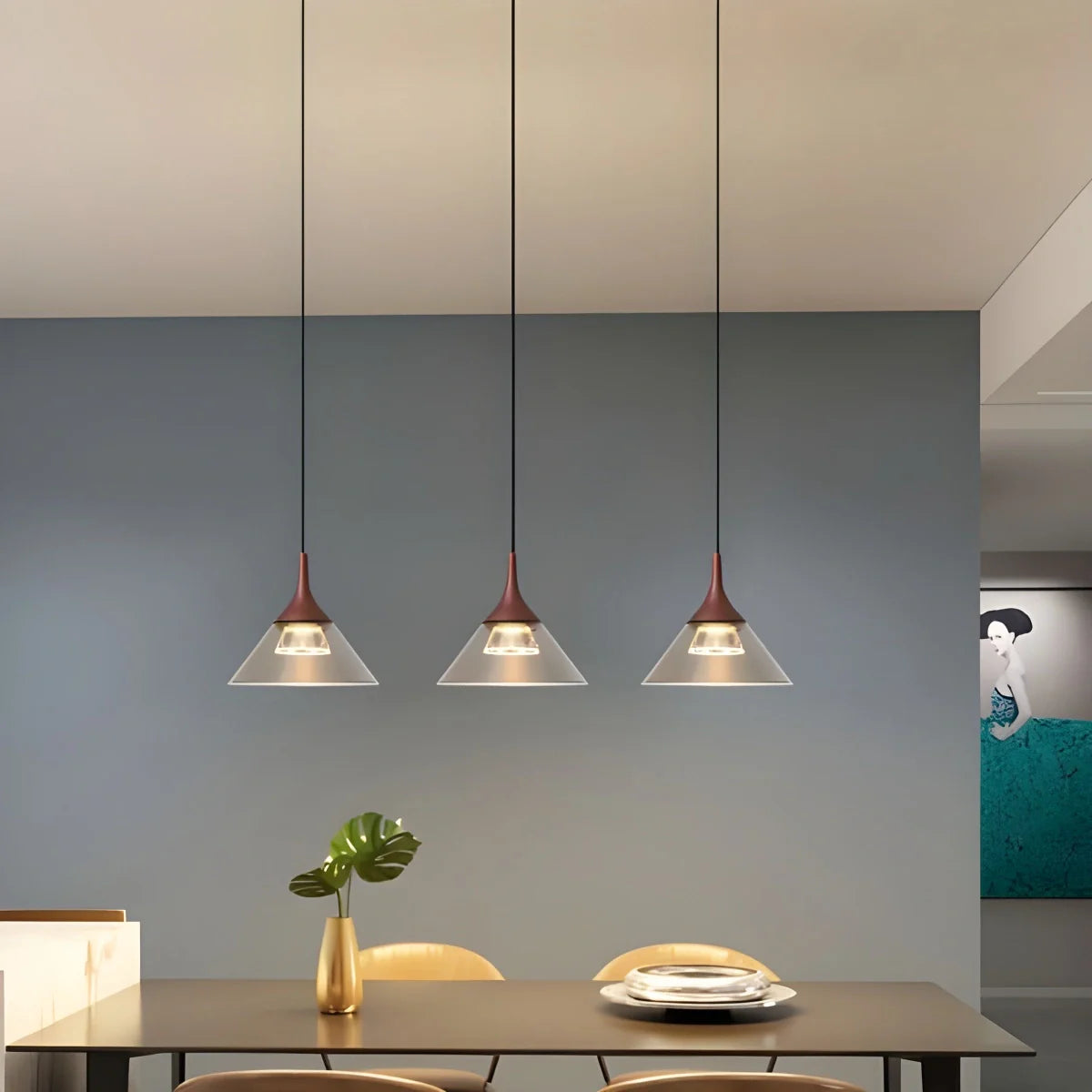 Feyran Nordic Led Art Pendant Light for Dining Room
