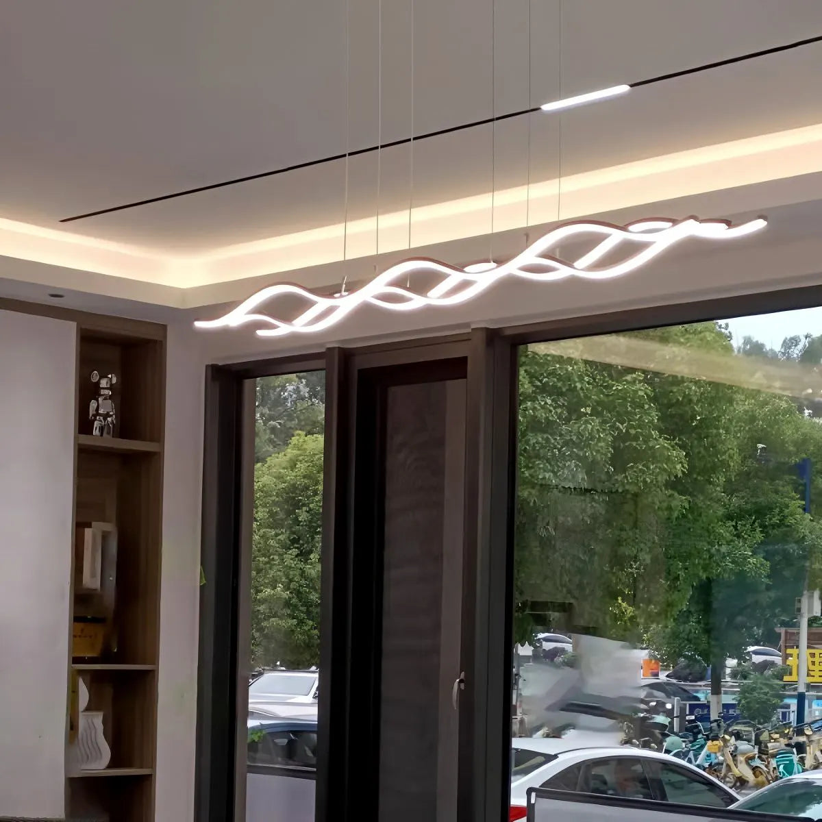 Feyran Nordic Minimalist Wave Long Pendant Light