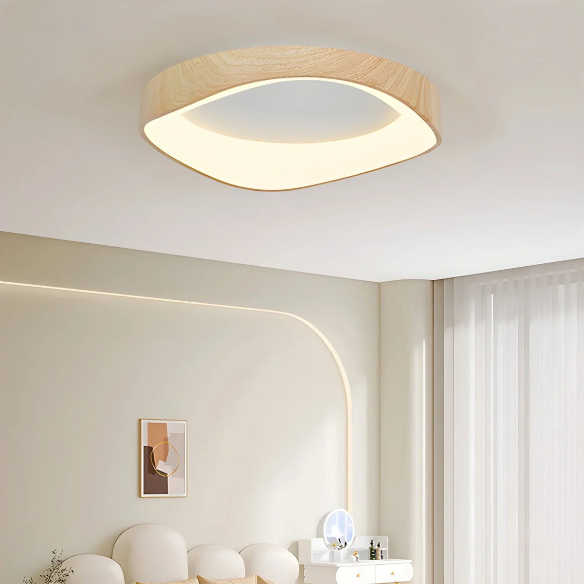 Feyran Nordic Acrylic Circle Ceiling Light for Bedroom