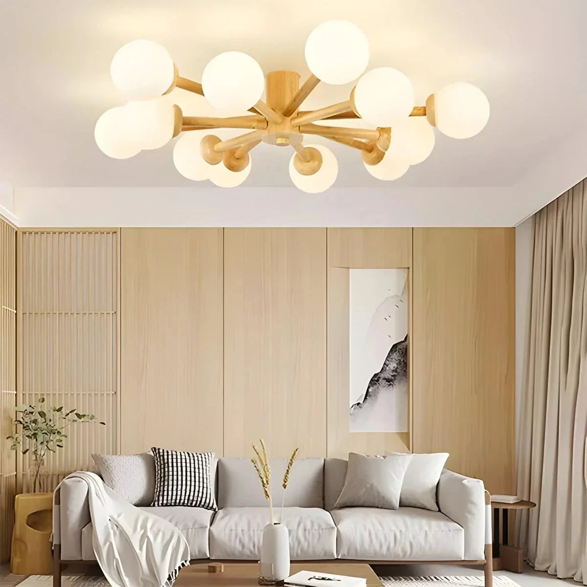 Feyran Nordic Wooden Dining Room Ceiling Light