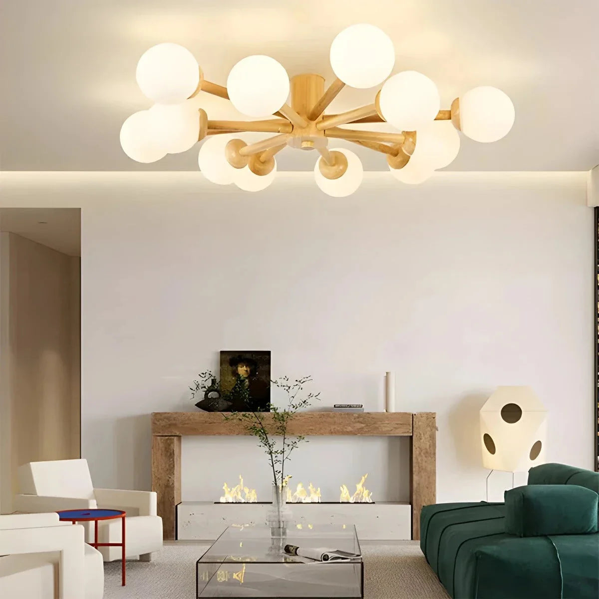 Feyran Nordic Wooden Dining Room Ceiling Light