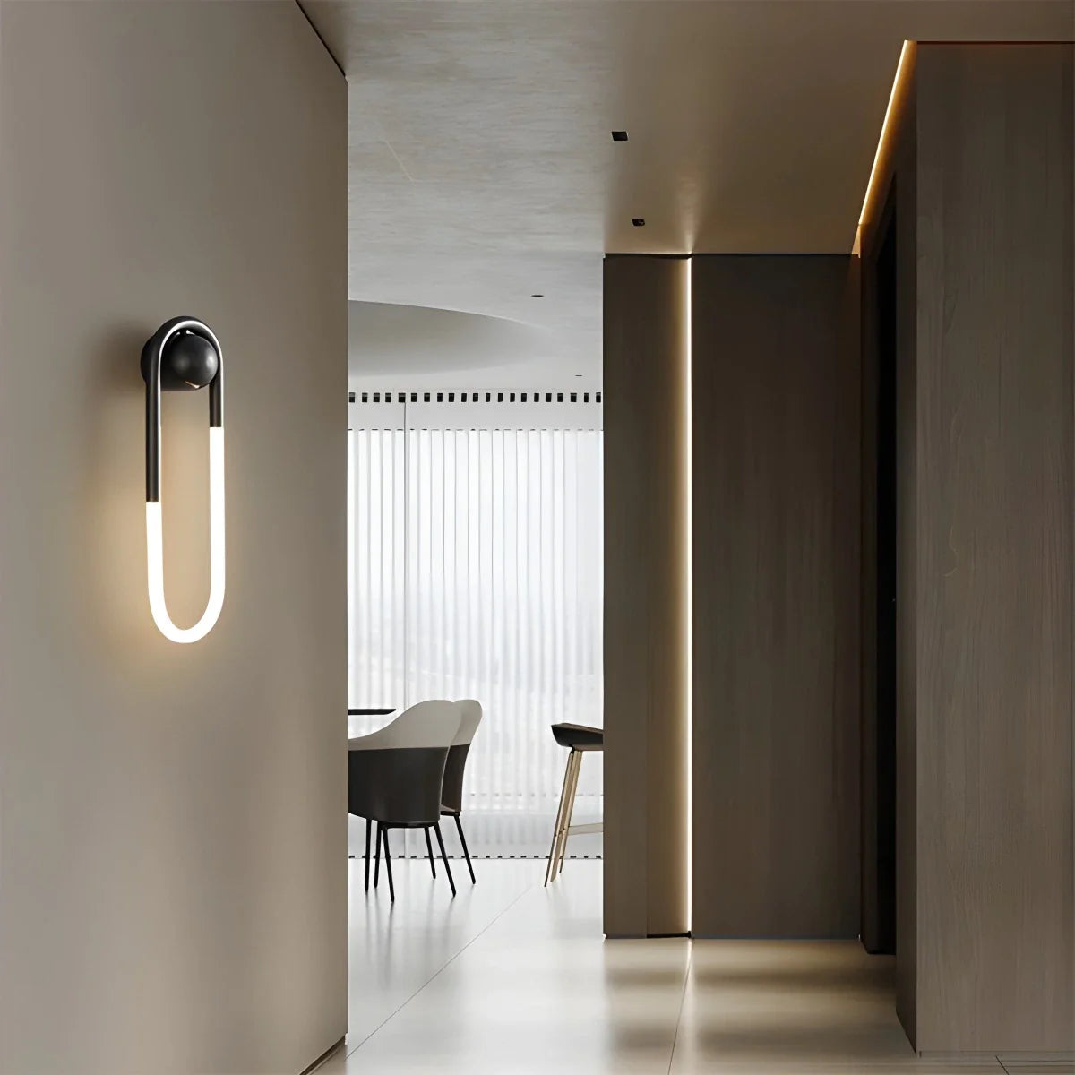 Feyran Oval Brass Wall Sconce for Living Room