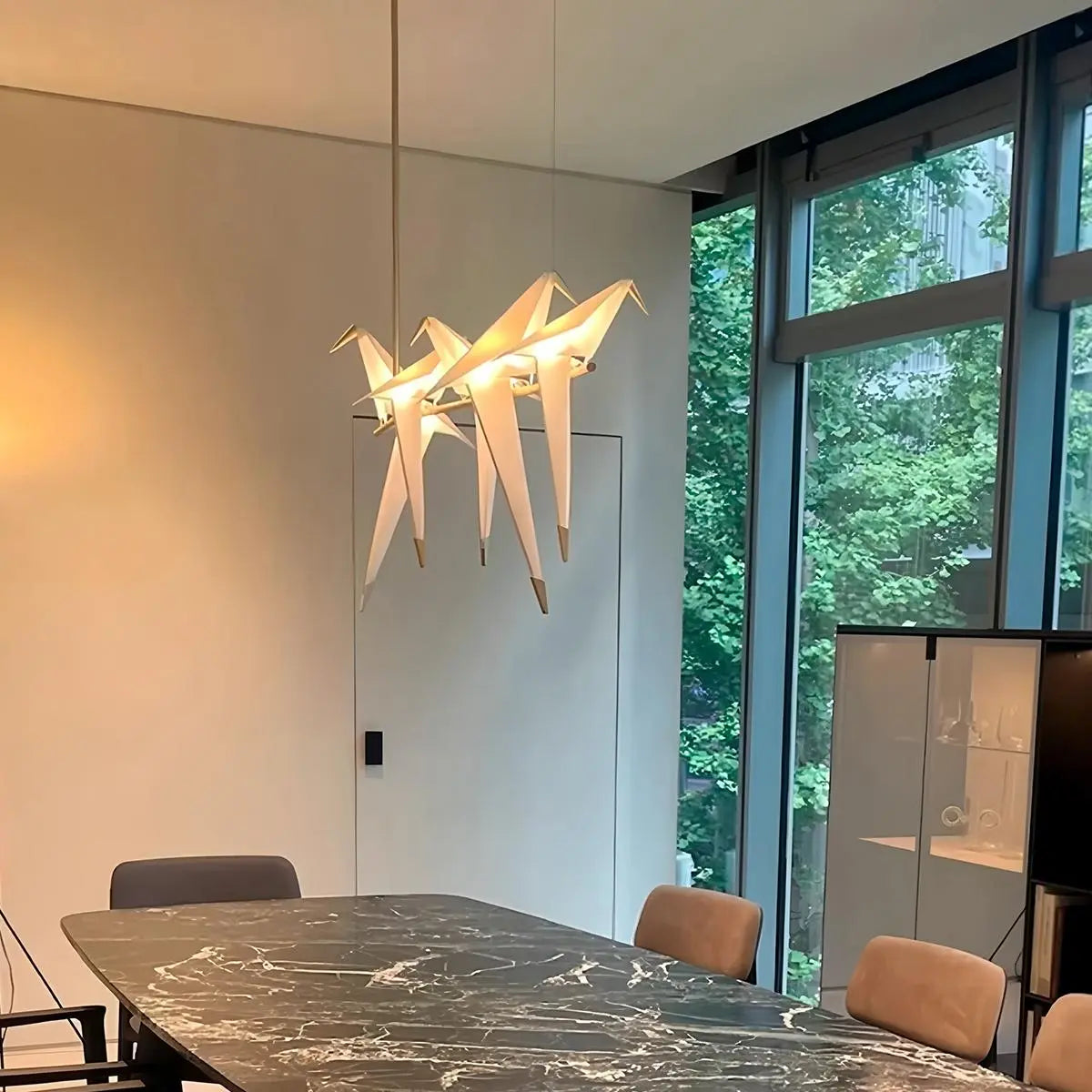 Feyran Paper Crane Bird Chandelier for Dining Room