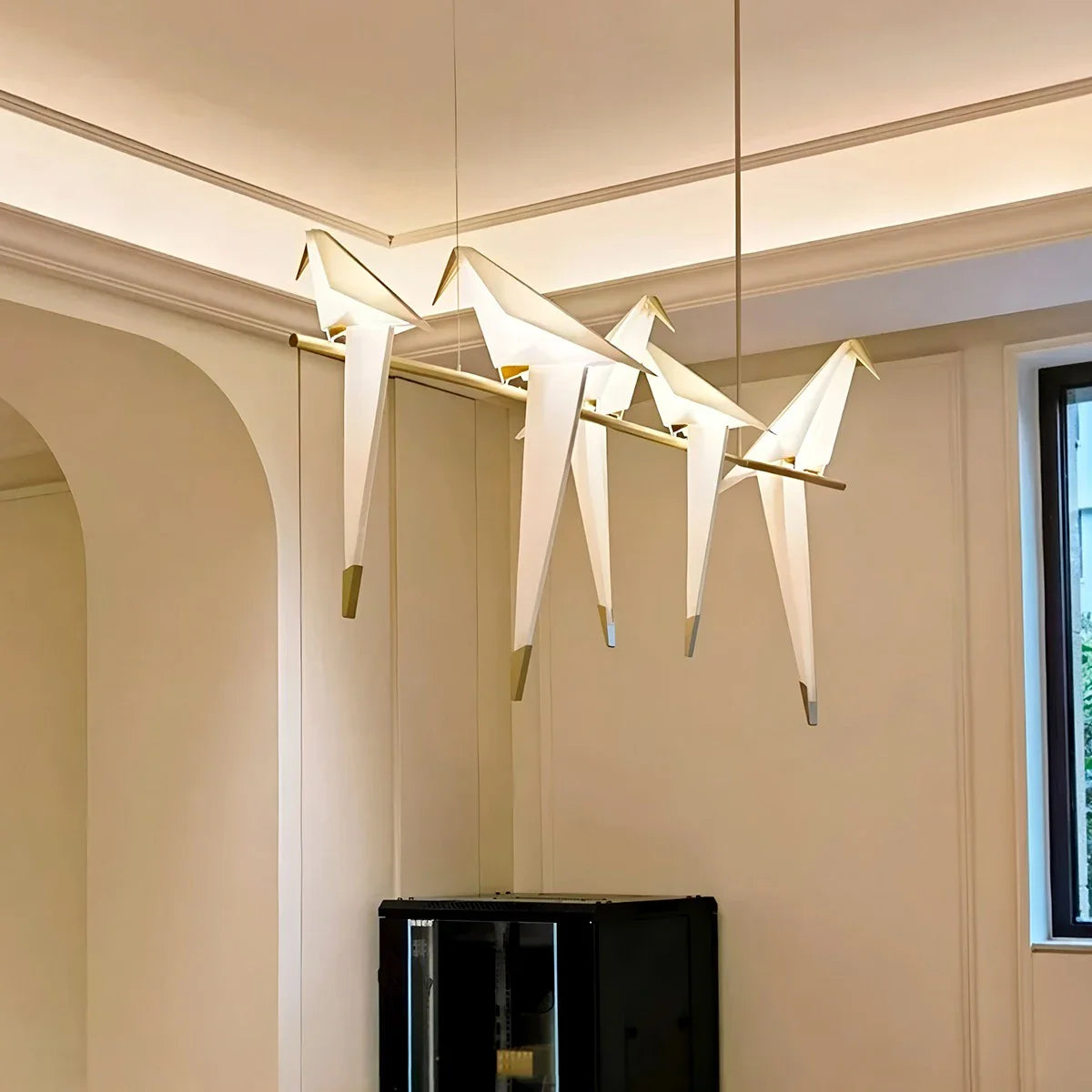 Feyran Paper Crane Bird Chandelier for Dining Room