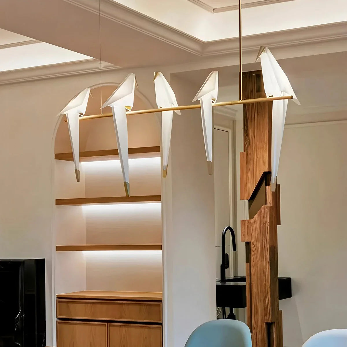 Feyran Paper Crane Bird Chandelier for Dining Room