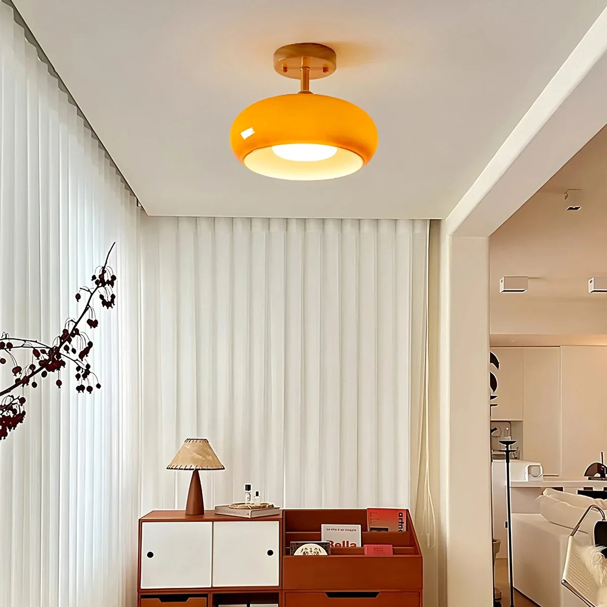 Feyran Plafonnier Retro Glass Ceiling Lamp