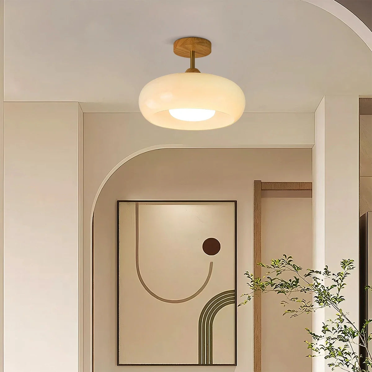 Feyran Plafonnier Retro Glass Ceiling Lamp