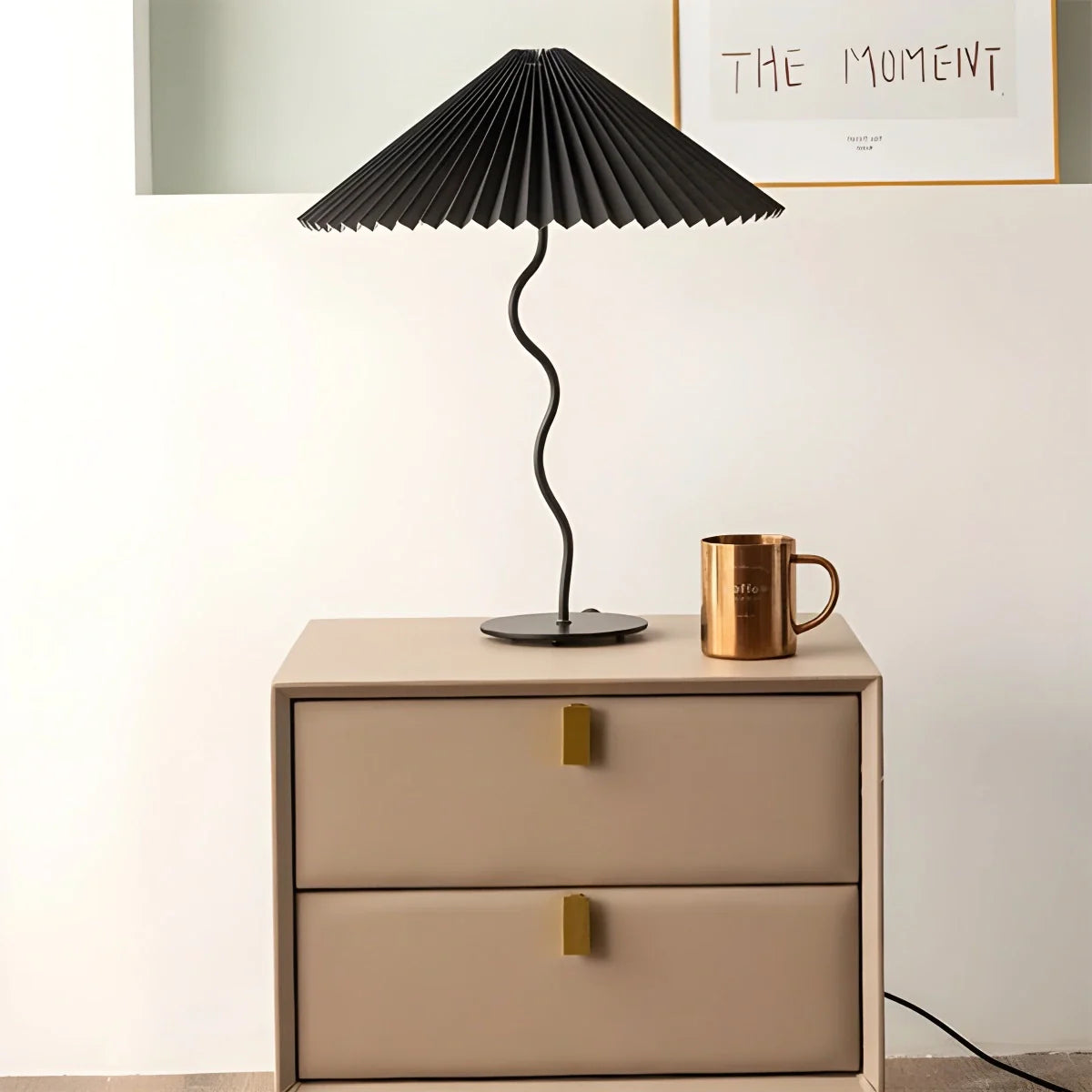 Feyran Pleated Squiggle Floor & Table Lamp