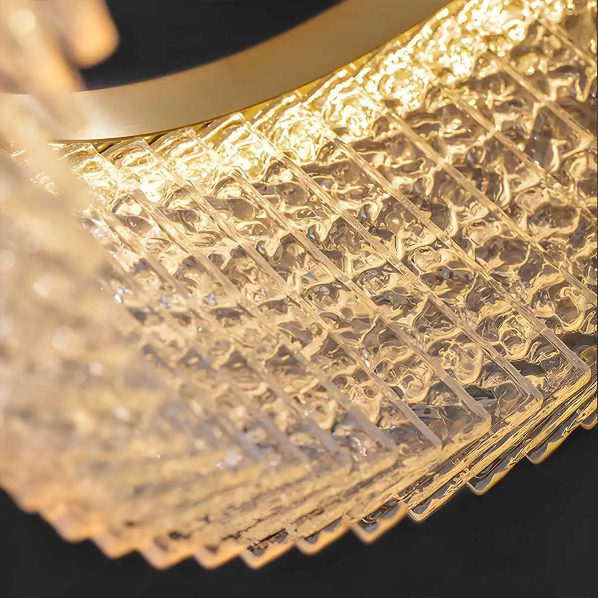 Feyran Round Halo Crystal Chandelier for Living Room