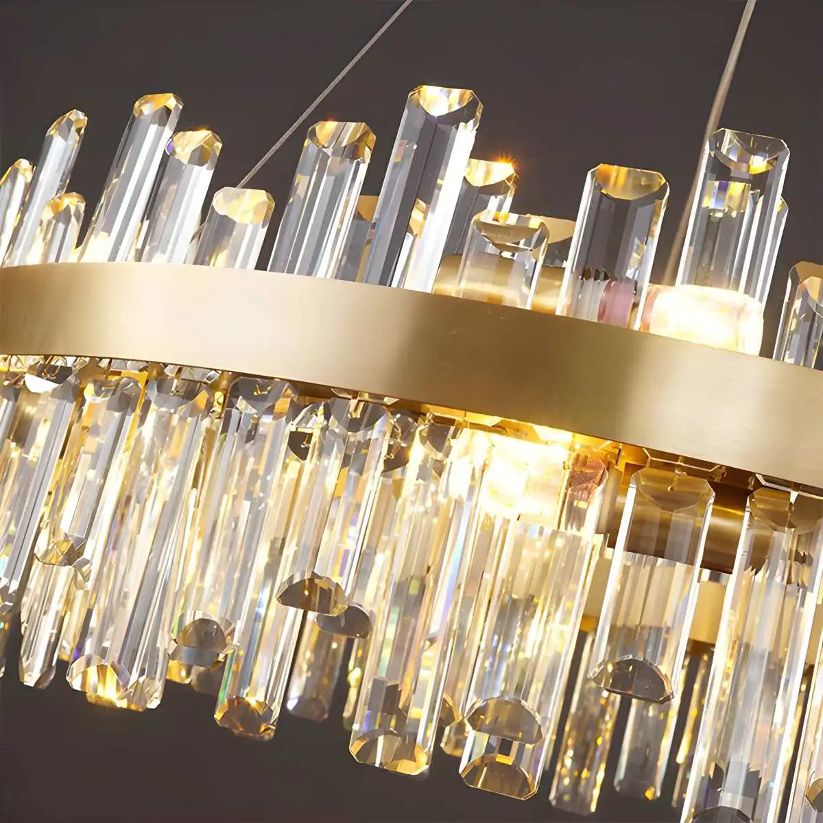 Feyran Round Oval Crystal Chandelier