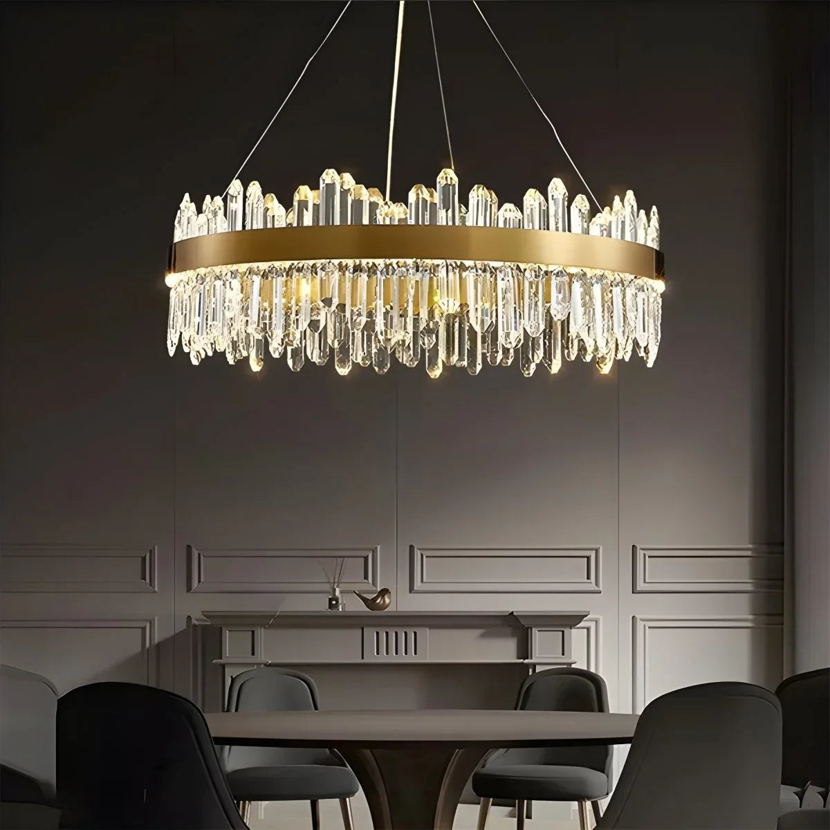 Feyran Round Oval Crystal Chandelier
