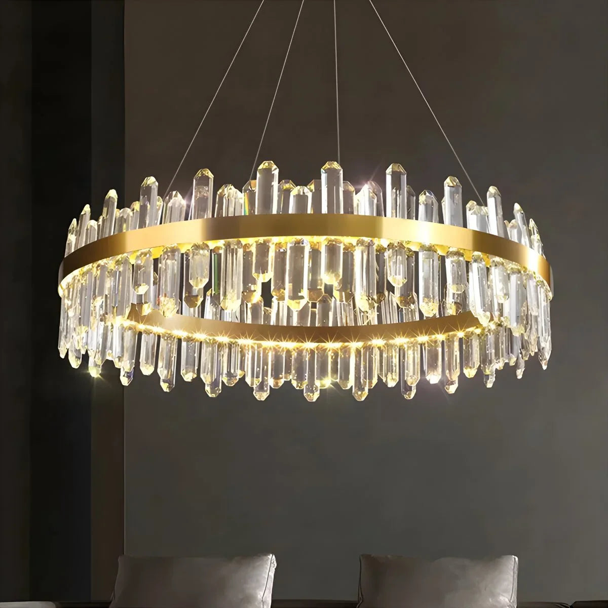 Feyran Round Oval Crystal Chandelier