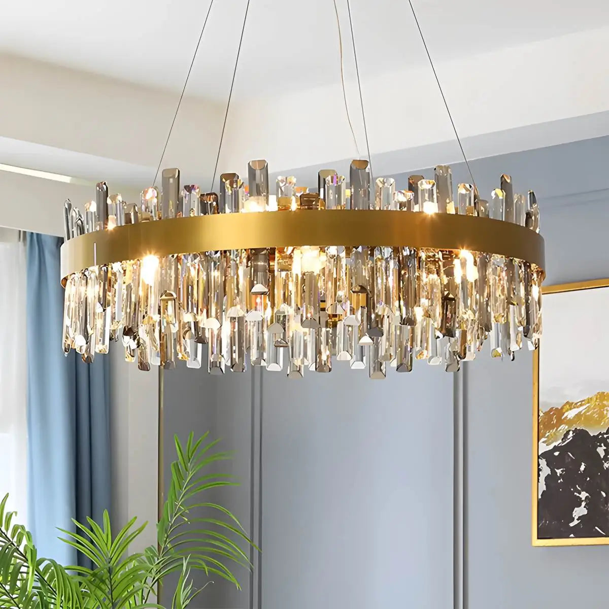 Feyran Round Oval Crystal Chandelier