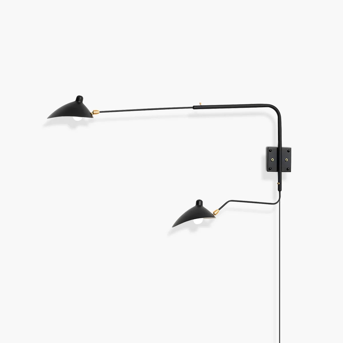 Feyran Two Arm Plug In Wall Sconce for Bedroom