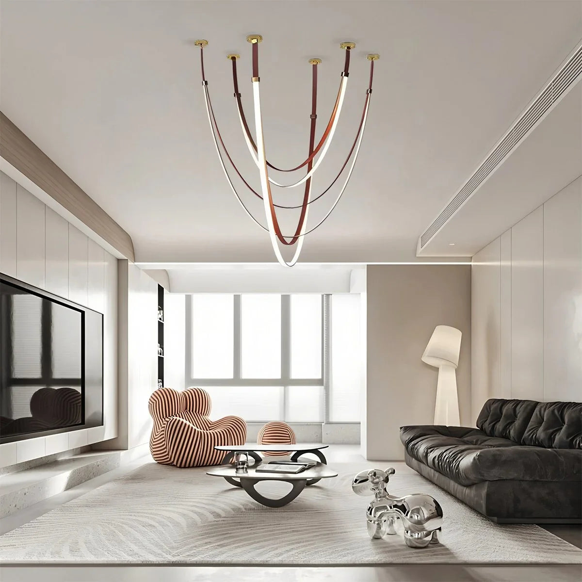 Feyran Shalom Leather Chandelier for Staircase