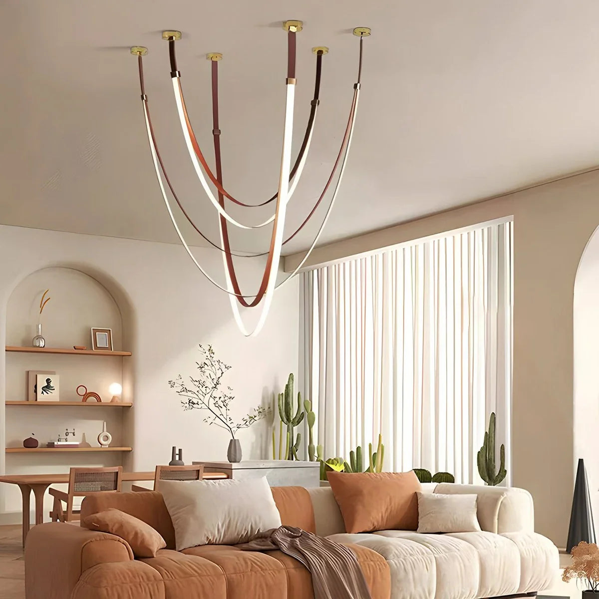 Feyran Shalom Leather Chandelier for Staircase
