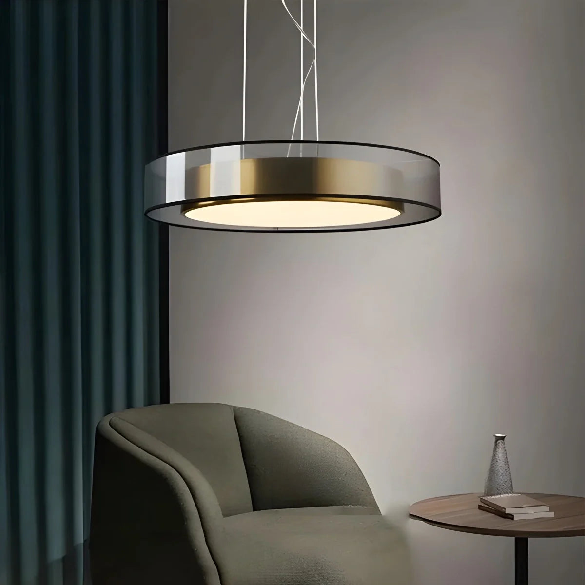 Feyran Simple Round LED Copper Pendant Light Ceiling Lamp
