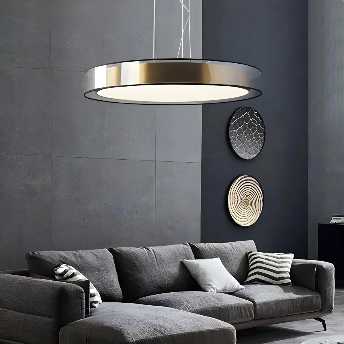 Feyran Simple Round LED Copper Pendant Light Ceiling Lamp