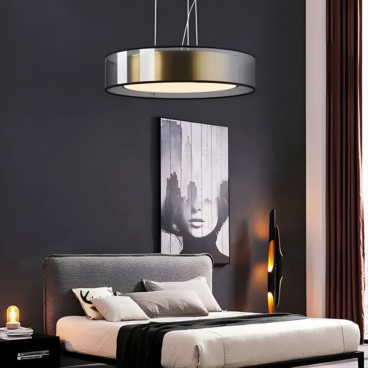 Feyran Simple Round LED Copper Pendant Light Ceiling Lamp