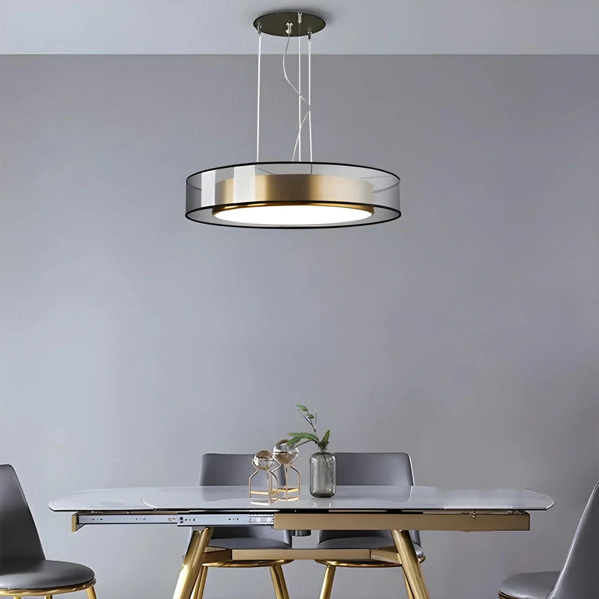 Feyran Simple Round LED Copper Pendant Light Ceiling Lamp