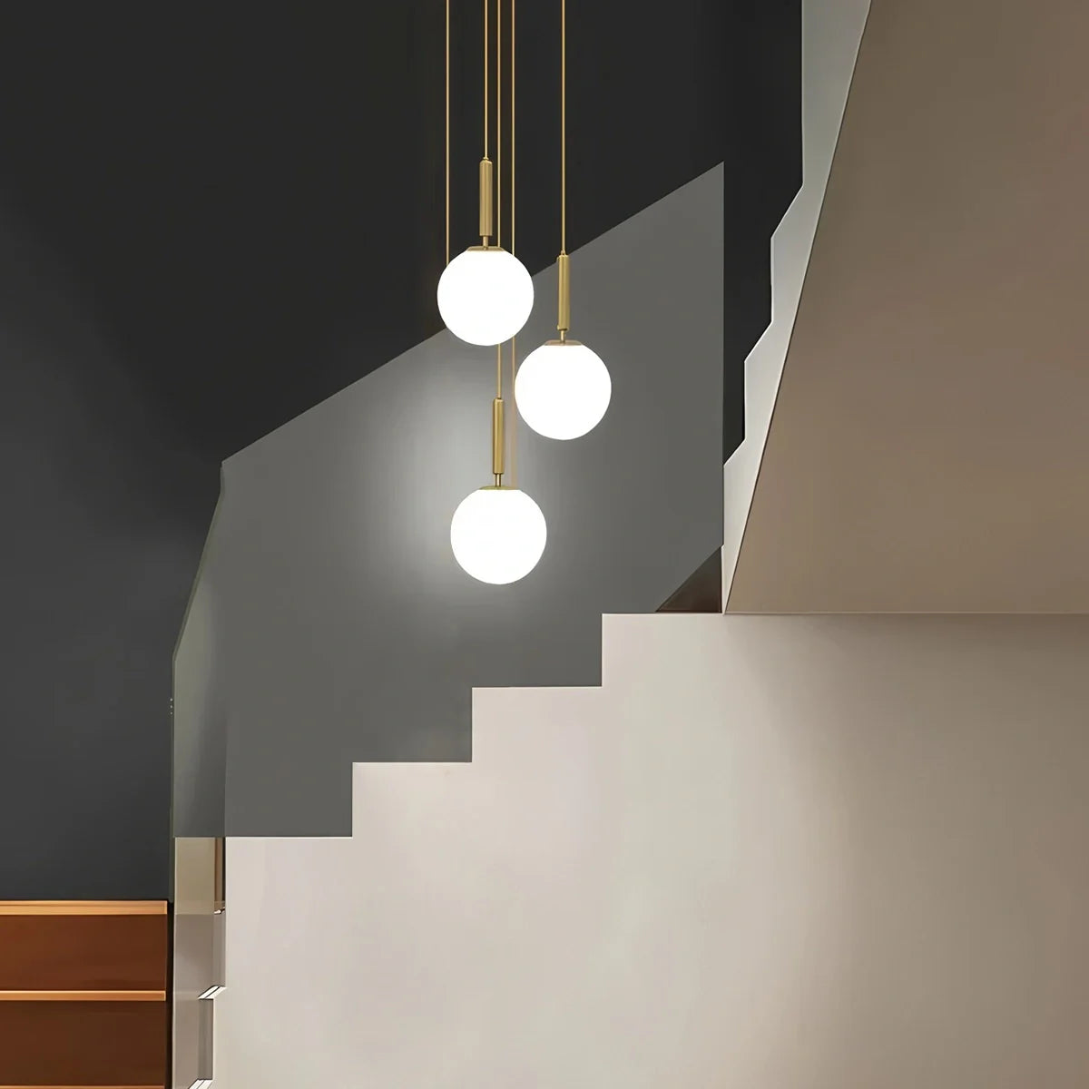 Feyran Temen Globe Glass Pendant Light for Kitchen Island