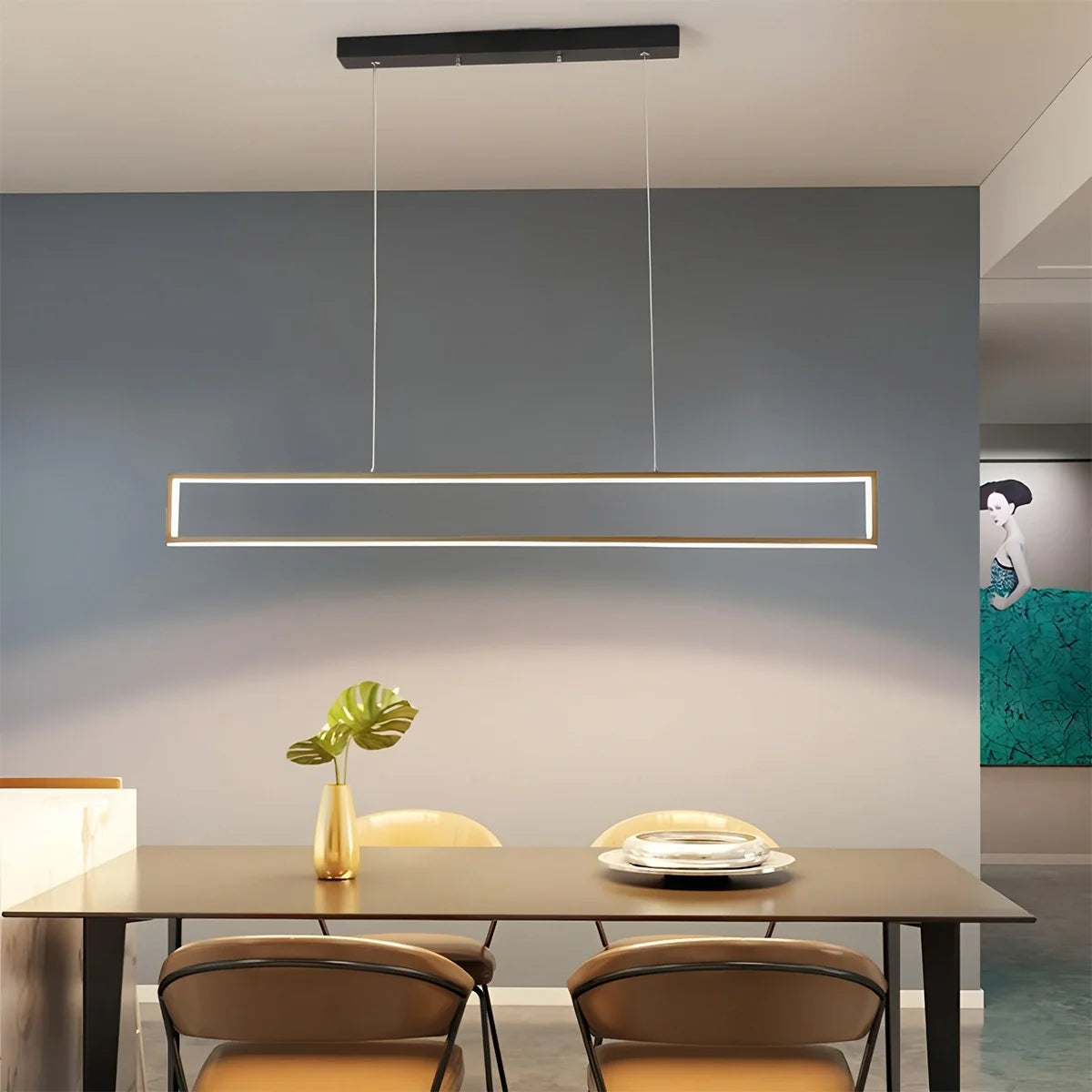 Feyran Vincent Matte Black Pendant Light for Dining Area
