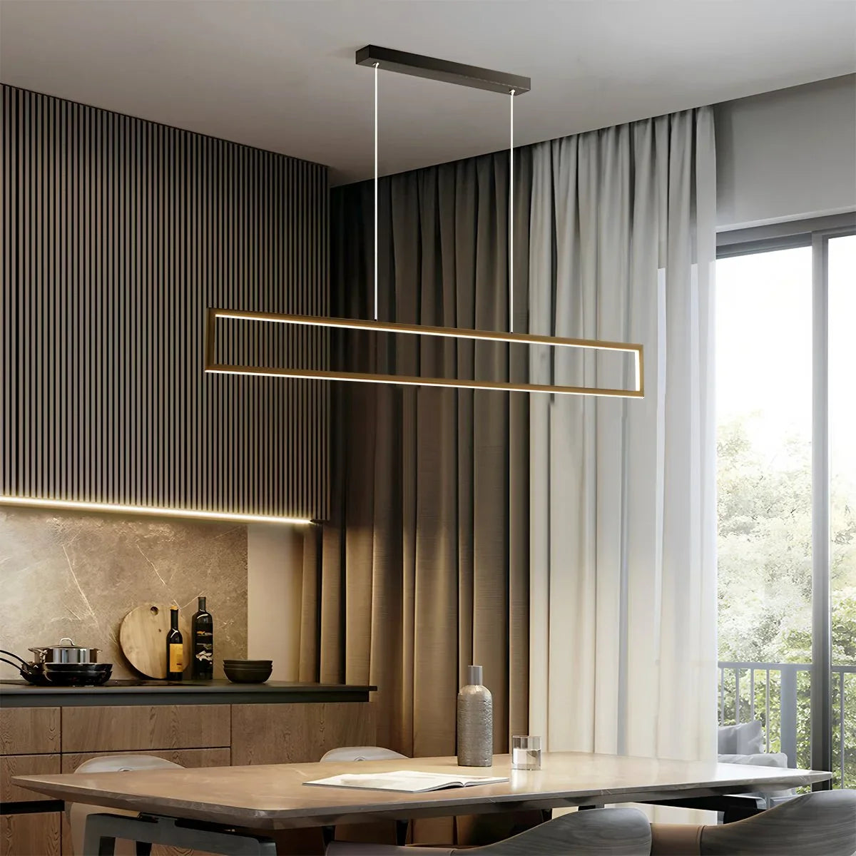 Feyran Vincent Matte Black Pendant Light for Dining Area