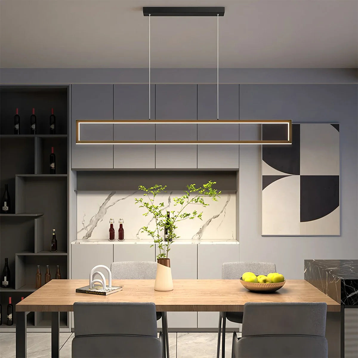 Feyran Vincent Matte Black Pendant Light for Dining Area