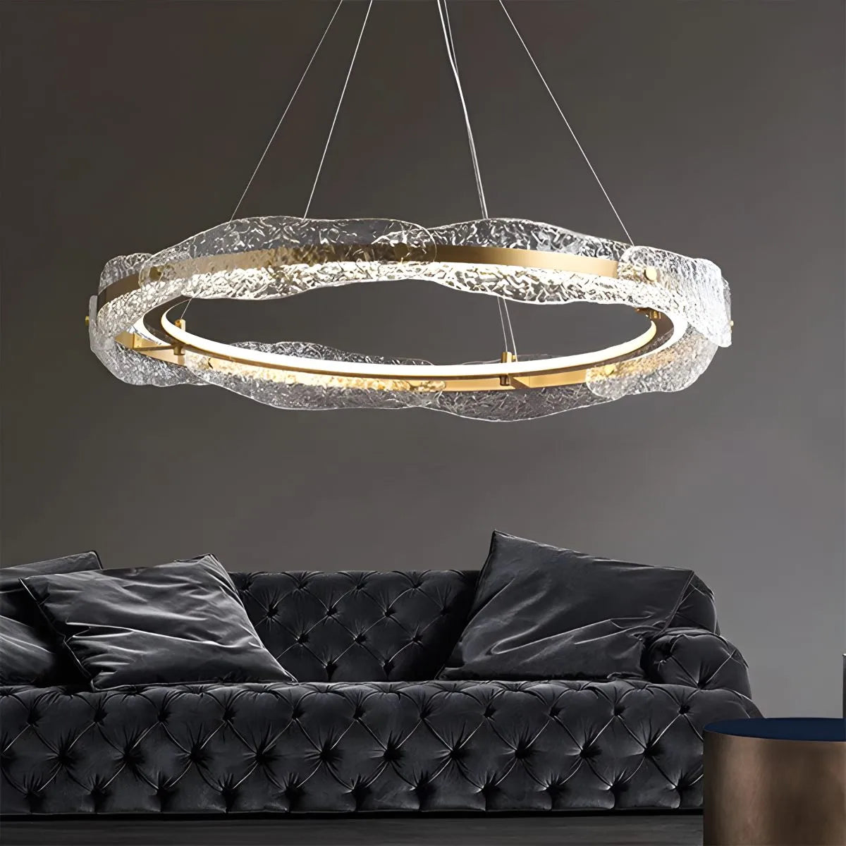Feyran Water Pattern Glass Chandelier for Living Room
