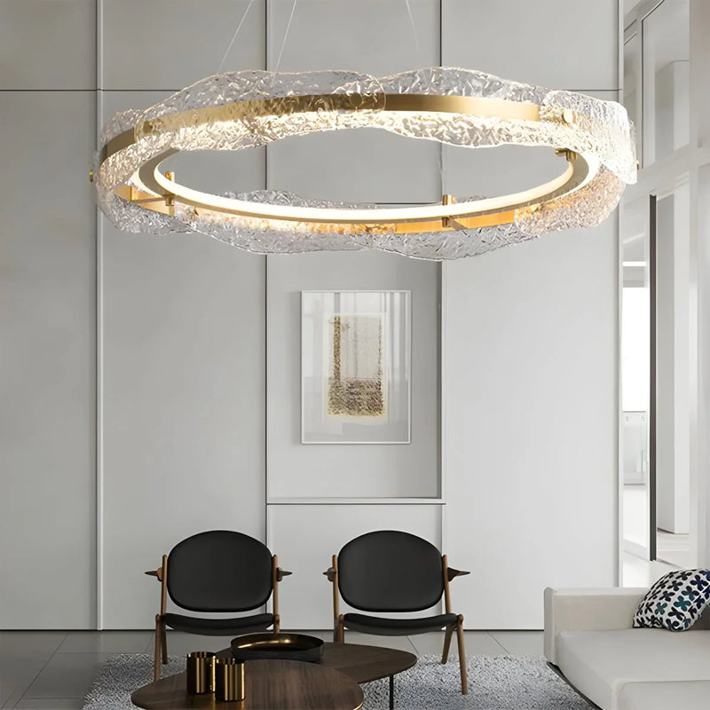 Feyran Water Pattern Glass Chandelier for Living Room